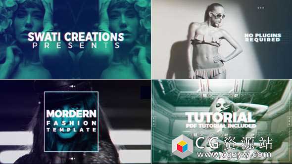 AE模板-时尚促销复古个性化视频包装宣传片 Stylish Fashion Promo