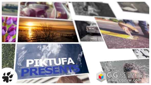 AE模板-婚礼庆典家庭相册照片墙回忆片头 Photo Gallery