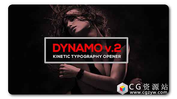 AE模板-时尚动态文字标题快速图片视频开场片头 Dynamic Typography Opener v2 免费下载