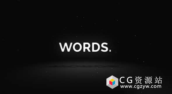 AE模板-媒体开场发光文字标题宣传图片视频开场 Words – Media Opener 免费下载