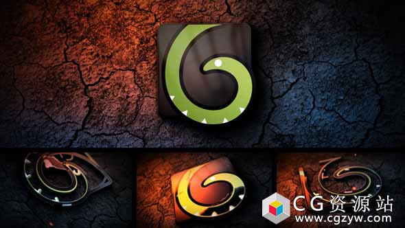 AE模板-电影标志介绍黑暗三维描边Logo动画 Dark Grunge Logo