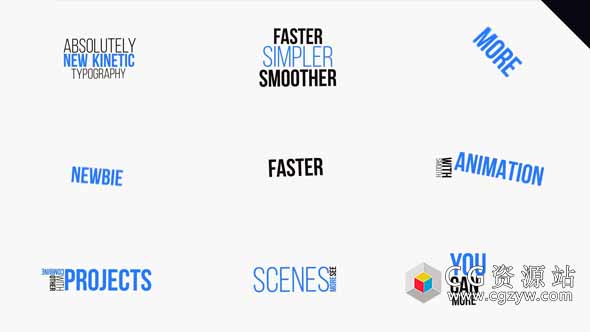 AE模板-动态文字标题排版动画 Motion Typography  免费下载