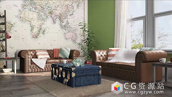 C4D和V-Ray渲染器制作真实室内设计渲染教程