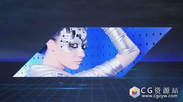 FCPX插件-未来高科技网格风格图文介绍展示 Light Grid