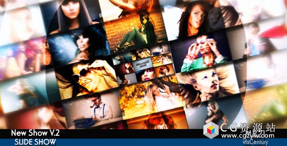 AE模板-时尚照片墙纪念日生日图片家庭相册开场 New Show v2