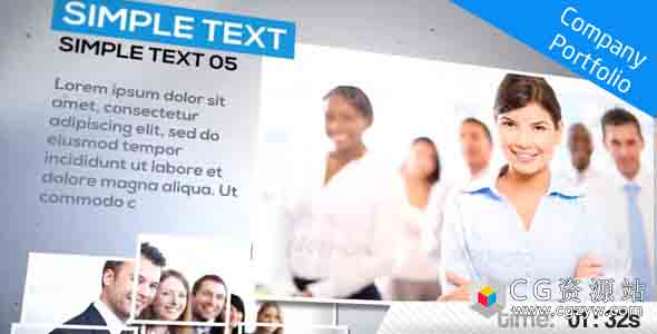 AE模板-时尚干净企业公司宣传投资组合促销图文幻灯片展示company-portfolio