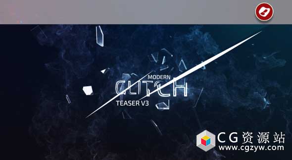 AE模板-现代电影电视节目预告玻信号损坏文字宣传片开场 Modern Glitch MovieTeaser V3