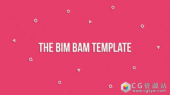 AE模板-扁平化弹性文字标题开场 The Bim Bam Template 免费下载