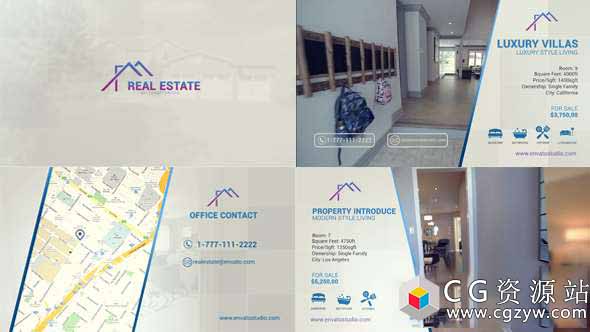 AE模板-房地产酒店公寓办公室室内装修包装宣传 Real Estate 免费下载