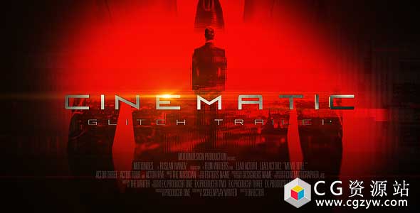 AE模板-电影游戏预告片文字标题开场宣传片 Cinematic Glitch Trailer 免费下载