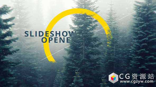 AE模板-优雅时尚三维视差企业宣传文字图片幻灯片展示开场 Slideshow Opener