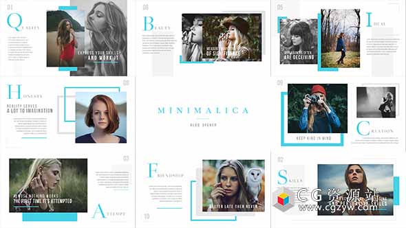 AE模板-时尚杂志博客图片介绍包装 Minimalica Blog Opener