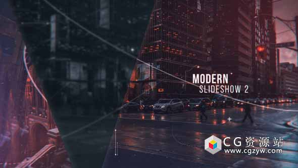 AE模板-清新时尚现代幻灯片图片开场片头 Modern Slideshow 2