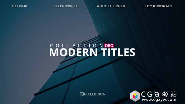 AE模板-现代商务时尚文字标题动画 Modern Titles 免费下载