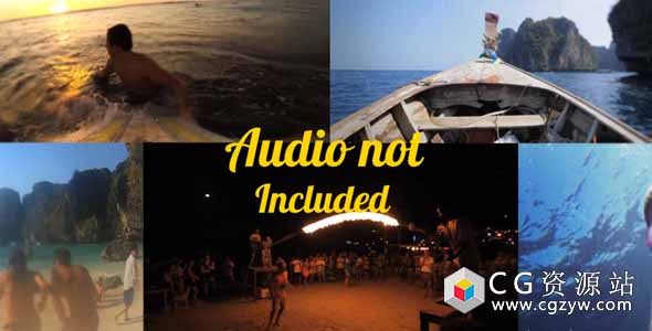 AE模板-夏季海滩旅游暑假纪录片视频开场 Summer Holiday II