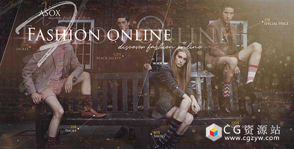 AE模板-时尚网上商品视频连线介绍简洁包装宣传 Fashion Online Shop 免费下载