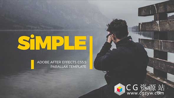 AE模板-商业企业简洁幻灯片拼贴片头动画 Simple Parallax Photo Gallery v3