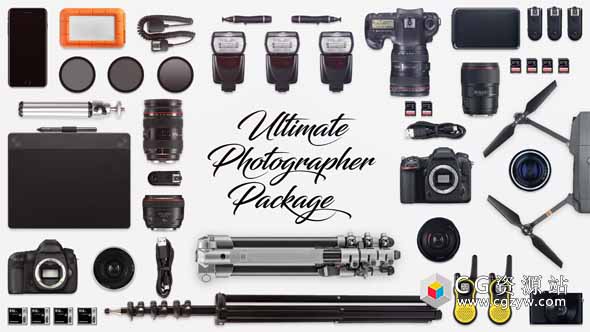 AE模板-终极摄影包摄影师单反专业拍摄照片展示包装