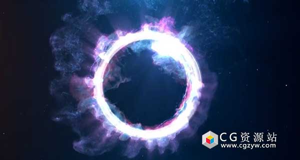 AE模板-超酷旋转粒子标志动画Magic Circle Logo