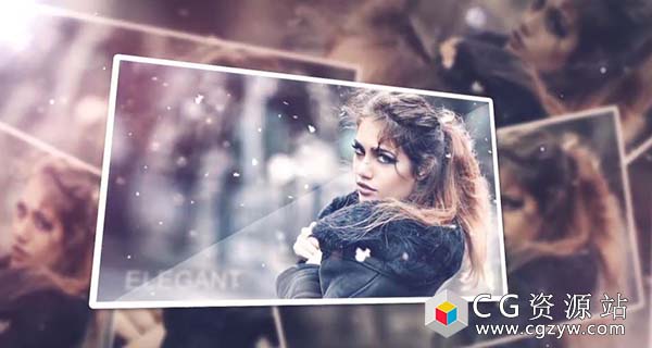 AE模板-现代创意浪漫幻灯片婚礼纪念日生日家庭相册回忆展示