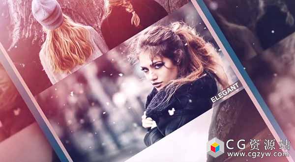 AE模板-假期旅行折叠相册幻灯片动画展示 Folding Slide