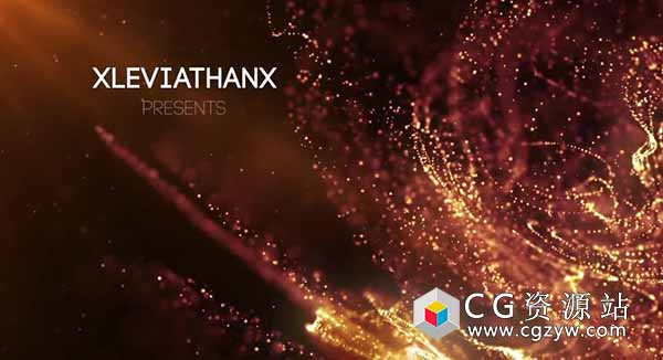 AE模板-震撼酷炫金色粒子标题字幕企业公司宣传动画