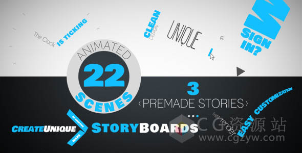 AE模板-动词讲故事企业宣传独特文字排版动画Kinetic Typo Storyteller