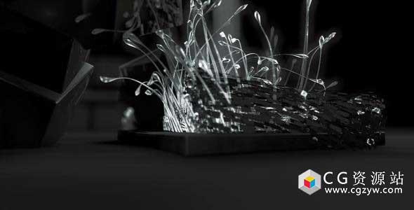 C4d模板-ID标志抽象生长动画Surreal I