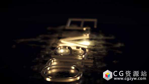 AE模板-E3D豪华黄金金属标志三维Logo片头动画Gold Logo 免费下载