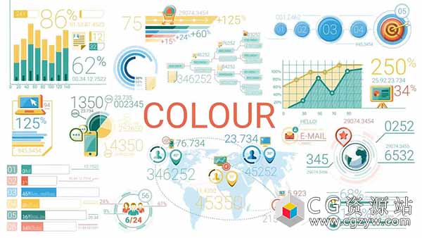 AE模板-30款扁平化商业图表图标数据企业公司宣传mg动画元素