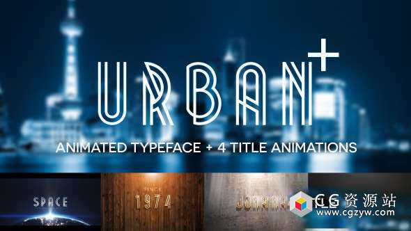 AE模板-动画字体和标题包文字生长字母表动画 Urban Plus – Animated Typeface and Title Pack