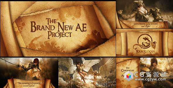 AE模板-复古大气电影史诗动态故事宣传片开场 Epic Story Trailer