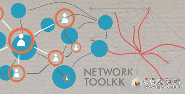 AE模板-网络网状点线连线流程图动画工具包 Network Toolkit