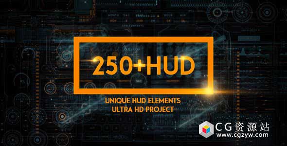 视频素材-135种4K高科技HUD图形动画信息图表元素用户界面