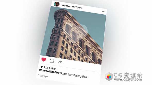 AE模板-网络媒体社交介绍图片视频展示 Instagram Promo