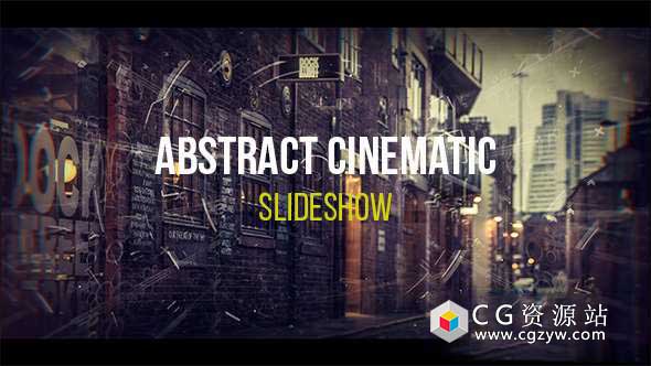 AE模板-抽象大气电影视差图片开场 Abstract Cinematic Parallax Opener Slideshow