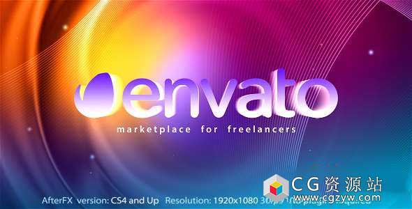 AE模板-彩色标志渐变颜色Logo动画 Color Logo