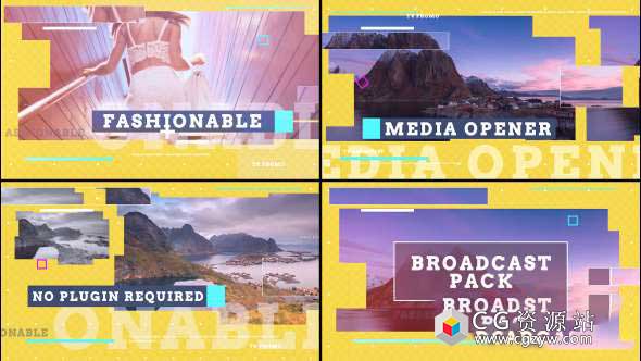 AE模板-时尚娱乐广告广播套餐栏目包装 Broadcast Package