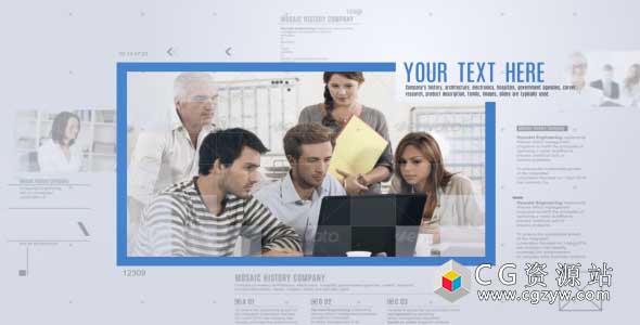 AE模板-马赛克公司企业图片展示 Mosaic History Company