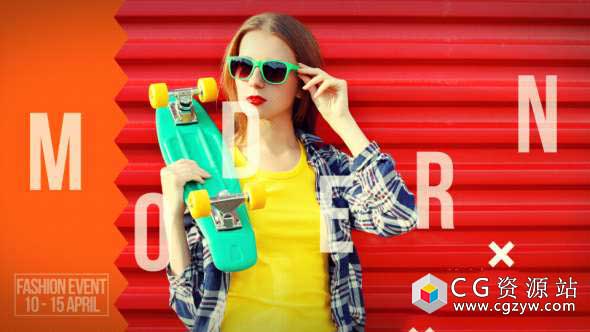 AE模板-时尚多彩事件图片人物开场片头 Fashion Event Opener