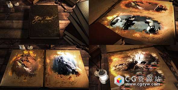 AE模板-电影史诗游戏介绍翻书宣传开场视频 Epic Book