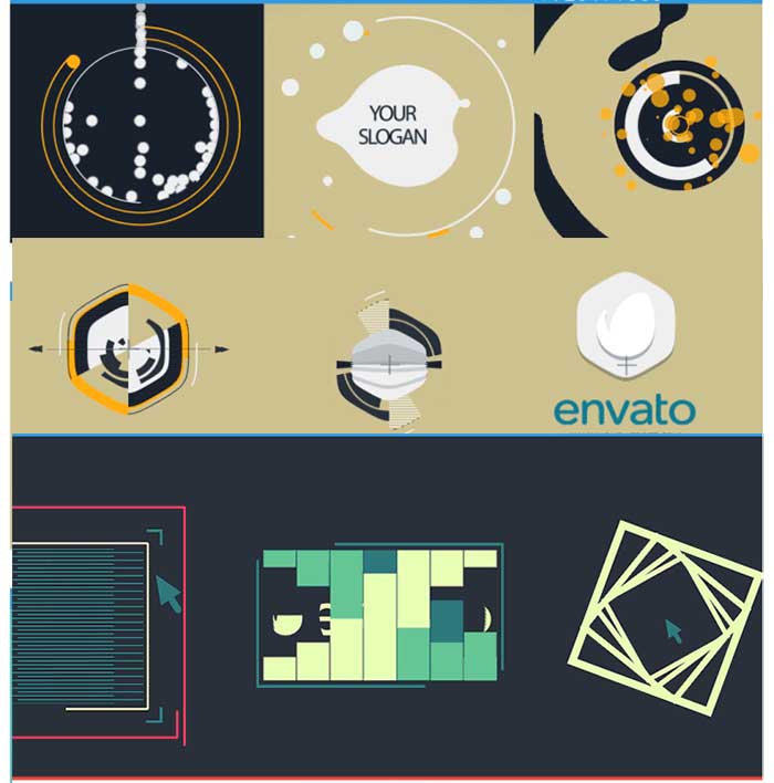 AE模板+脚本400+MG动画扁平化创意图形形状元素-图片1