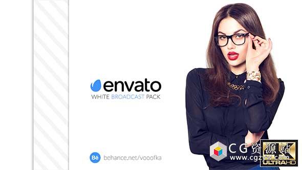 AE模板-时尚电视广告栏目包装片头 White TV – Clean Broadcast Pack