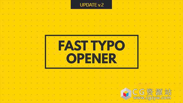 AE模板-企业动态介绍文字图片节奏感片头 Fast Typo Opener