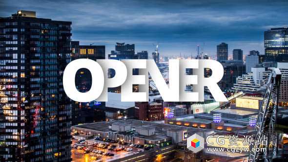 AE模板-企业旅游动态文字标题排版图片展示开场 Dynamic Opener