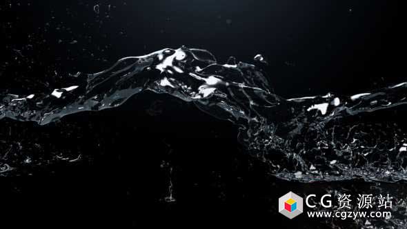 AE模板-抽象水流液体拖尾Logo动画 Watertrail Logo Reveal