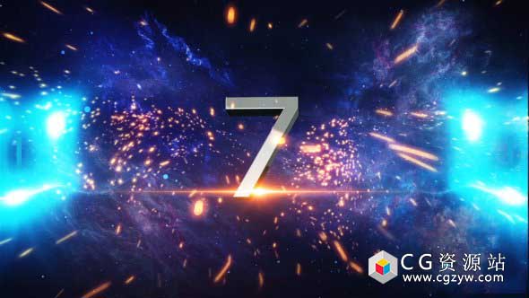 AE模板-震撼粒子商业电影新闻时钟倒计时动画 Epic Countdown