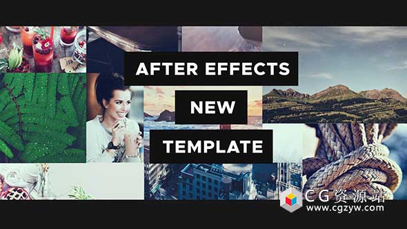 AE模板-企业动态快速动力多张照片拼贴开场 Serendipity Quick Opener