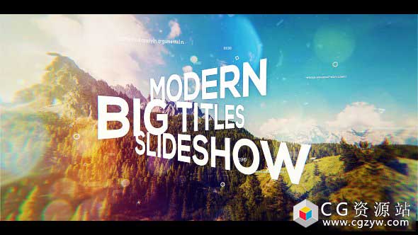 AE模板-大标题幻灯片商业企业图片开场 Big Titles Slideshow