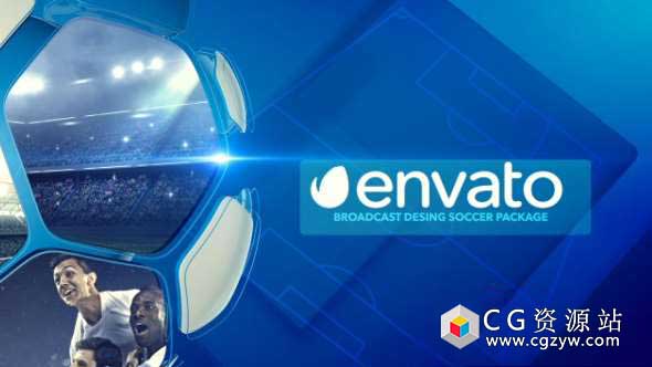 AE模板-现场直播足球电视栏目包装 Broadcast Soccer Package